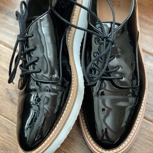 Black patten loafers